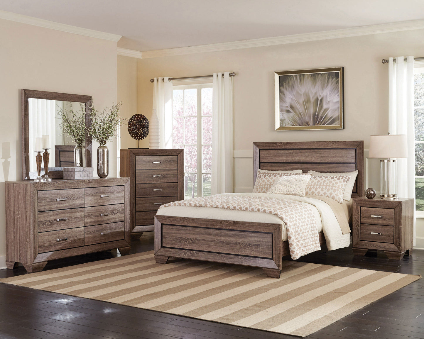 Kauffman Panel Bed Washed Taupe