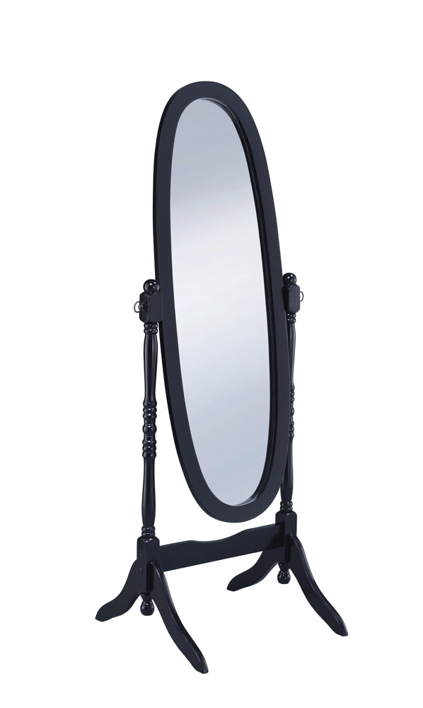 Foyet Oval Cheval Mirror Black