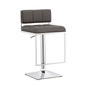 Alameda Adjustable Bar Stool Chrome and Grey