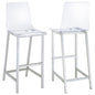 Juelia Bar Stools Chrome and Clear Acrylic (Set of 2)