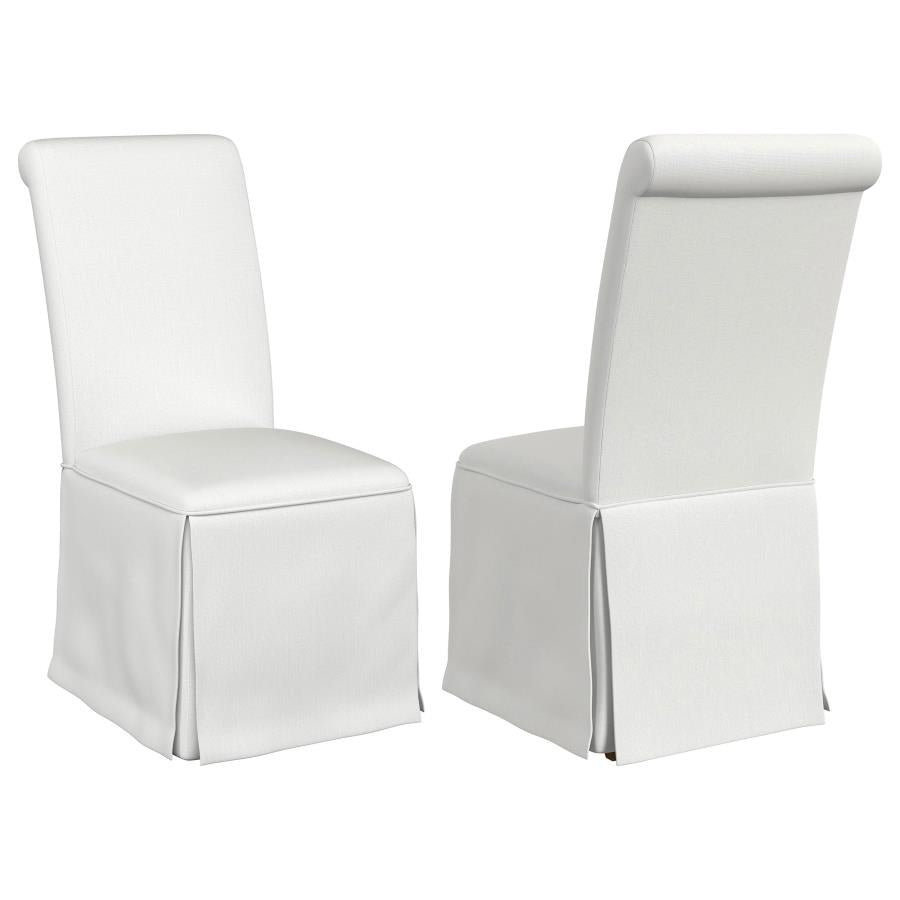 Shawna Upholstered Skirted Dining Chair (Set of 2)