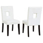 Shannon Open Back Upholstered Dining Chairs White (Set of 2)