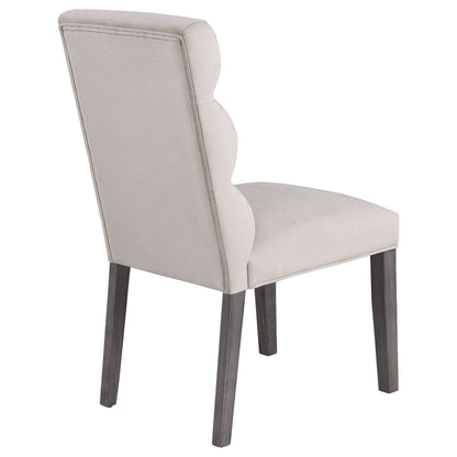 Carla Upholstered Dining Side Chair Stone (Set of 2)