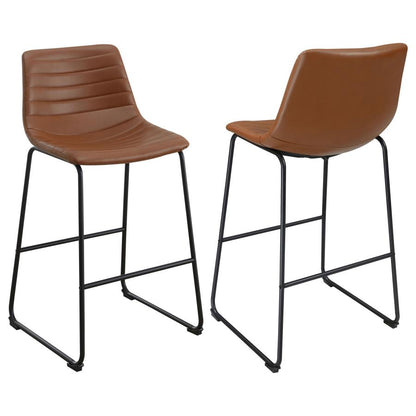 Zuni Upholstered Counter Height Chair Saddle (Set of 2)