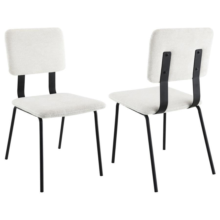 Calla Fabric Upholstered Dining Side Chair White (Set of 2)