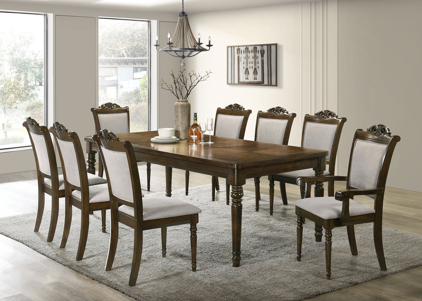 Willowbrook Rectangular Wood Dining Table Chestnut