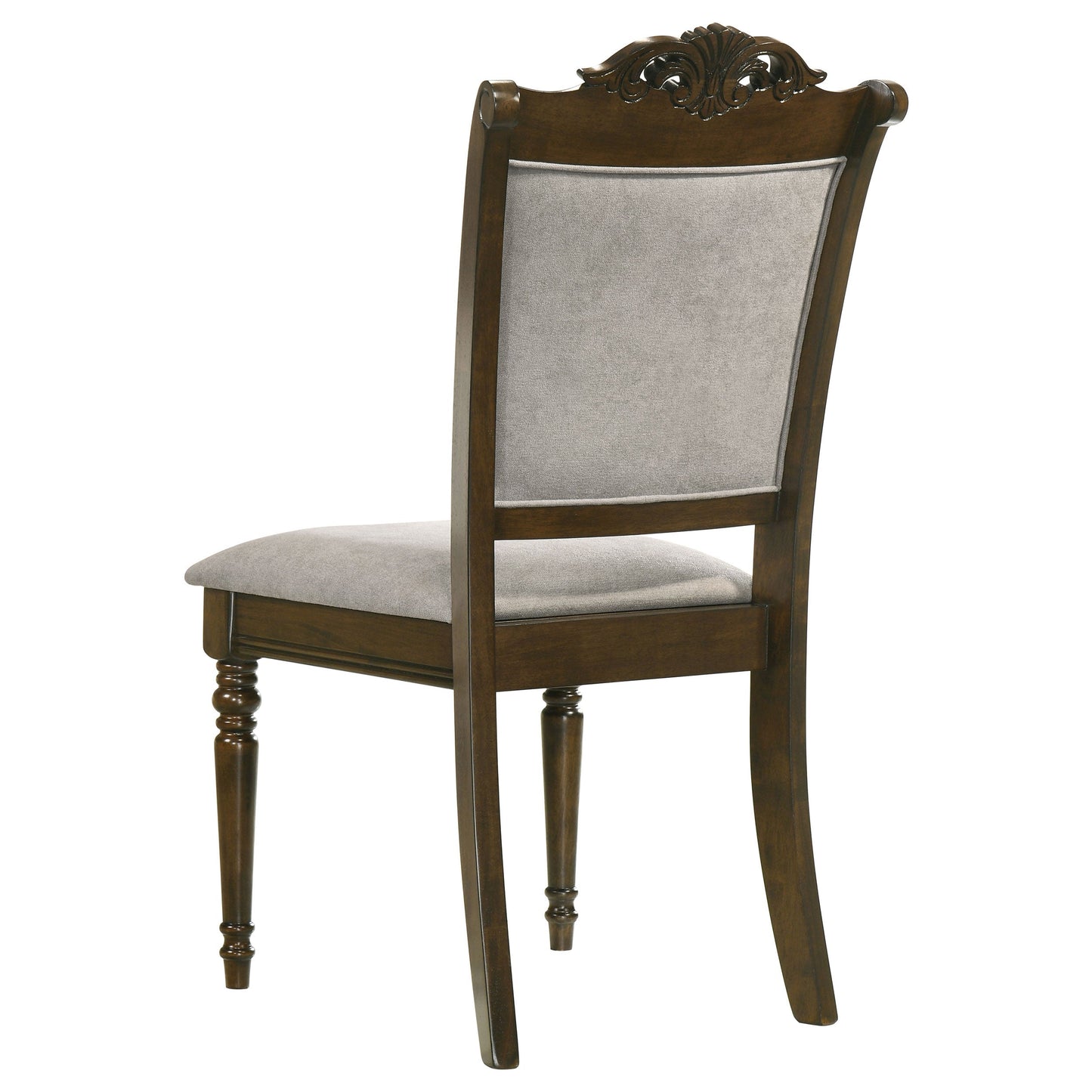 Willowbrook Upholstered Dining Side Chair Grey and Chestnut (Set of 2)