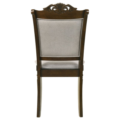 Willowbrook Upholstered Dining Side Chair Grey and Chestnut (Set of 2)