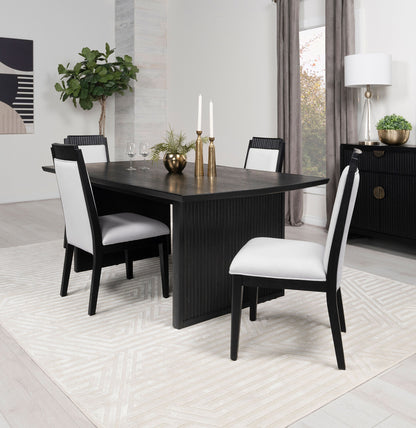 Brookmead  Rectangular Dining Set with 18" Removable Extension Leaf Black