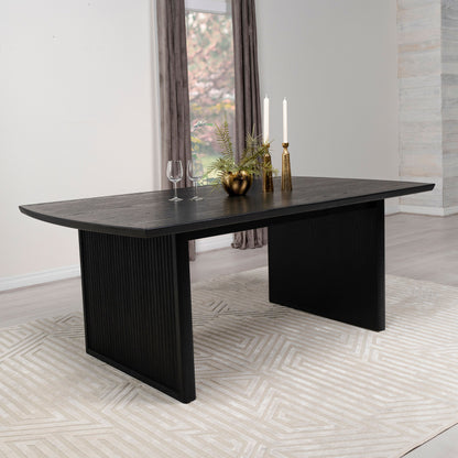 Brookmead Rectangular Dining Table with 18" Removable Extension Leaf Black