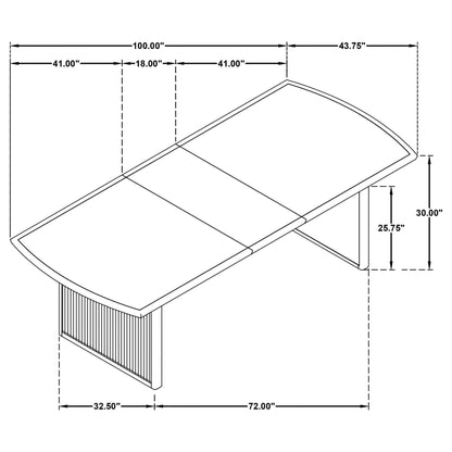 Brookmead Rectangular Dining Table with 18" Removable Extension Leaf Black