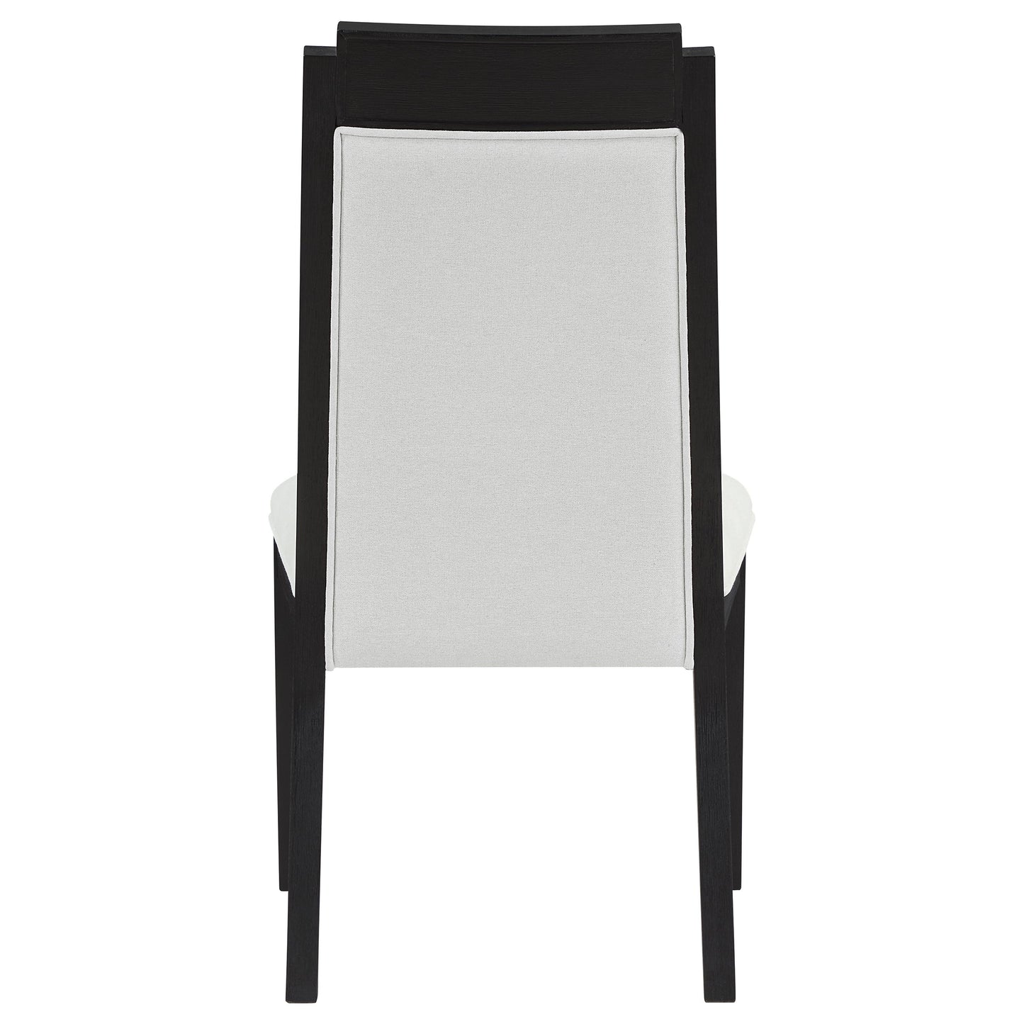 Brookmead Upholstered Dining Side Chair Ivory and Black (Set of 2)