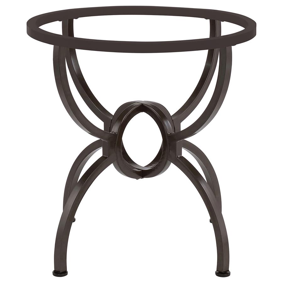 Aviano Round Metal Dining Table Base Gunmetal