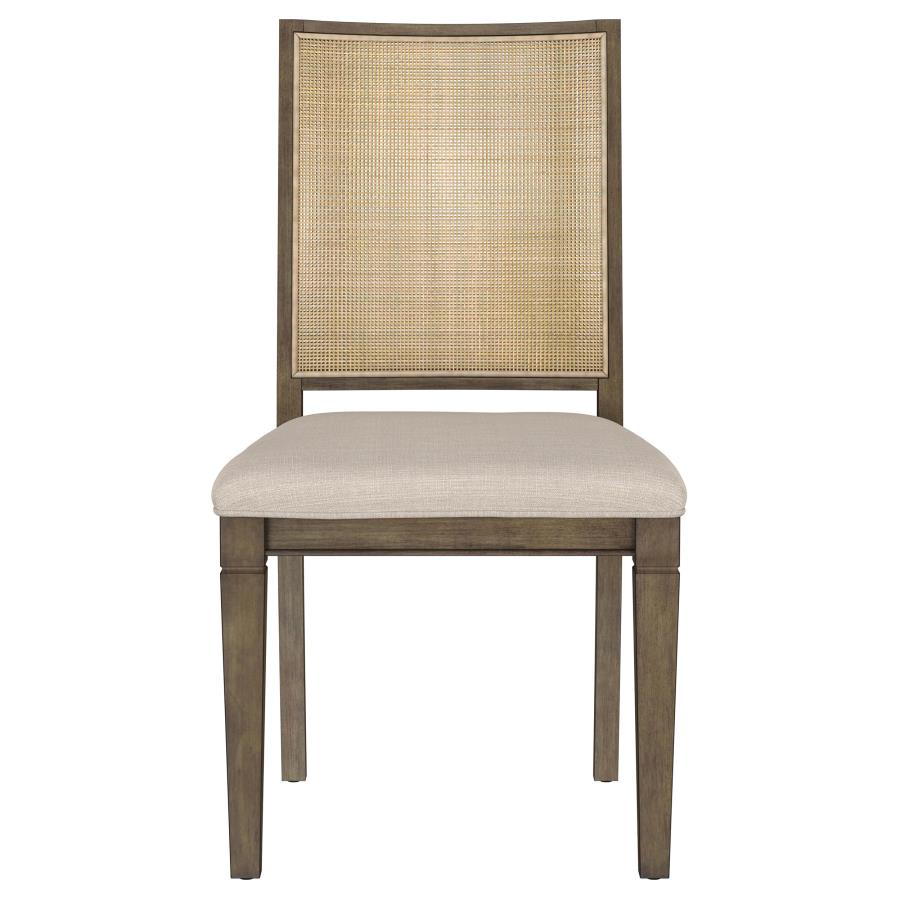 Matisse Woven Rattan Back Dining Side Chair Brown (Set of 2)