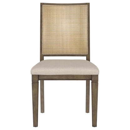 Matisse Woven Rattan Back Dining Side Chair Brown (Set of 2)