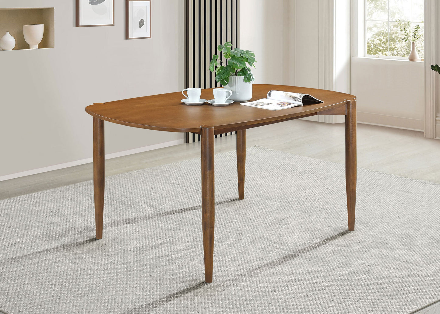 Dortch Oval Solid Wood Dining Table Walnut