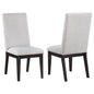 Hathaway Upholstered Dining Side Chair Cream (Set of 2)