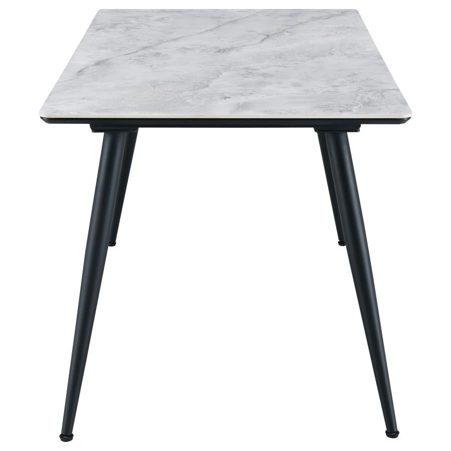 Dennison Rectangular 55-inch Ceramic Top Dining Table Grey