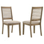 Scottsdale Wood Dining Side Chair Washed Brown (Set of 2)