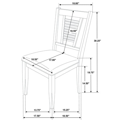 Appleton  Rectangular Wood Dining Table Set Black Washed and Light Grey