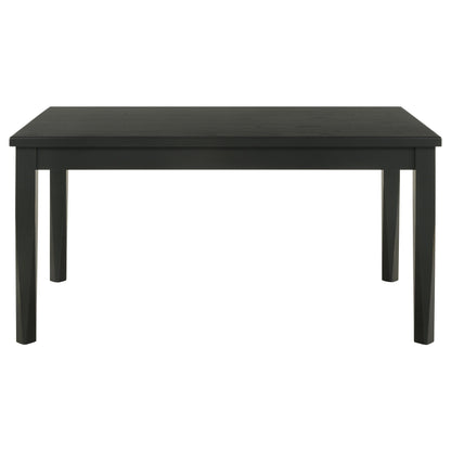 Appleton Rectangular Wood Dining Table Black Washed