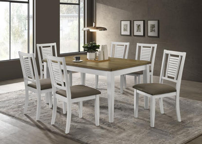 Appleton 5-piece Rectangular Dining Set Distressed White