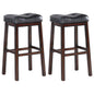 Donald Upholstered Bar Stools Black and Cappuccino (Set of 2)