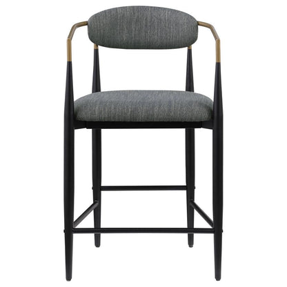 Tina Fabric Upholstered Counter Chair Dark Grey (Set of 2)