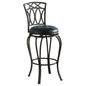 Adamsville Upholstered Swivel Bar Stool Black