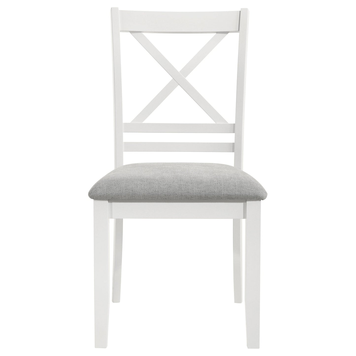 Hollis Cross Back Wood Dining Side Chair White (Set of 2)