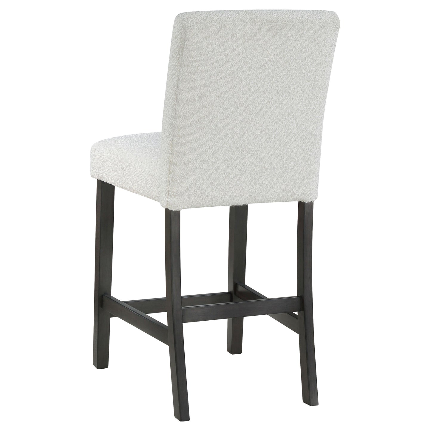 Alba Boucle Upholstered Counter Height Dining Chair White and Charcoal Grey (Set of 2)