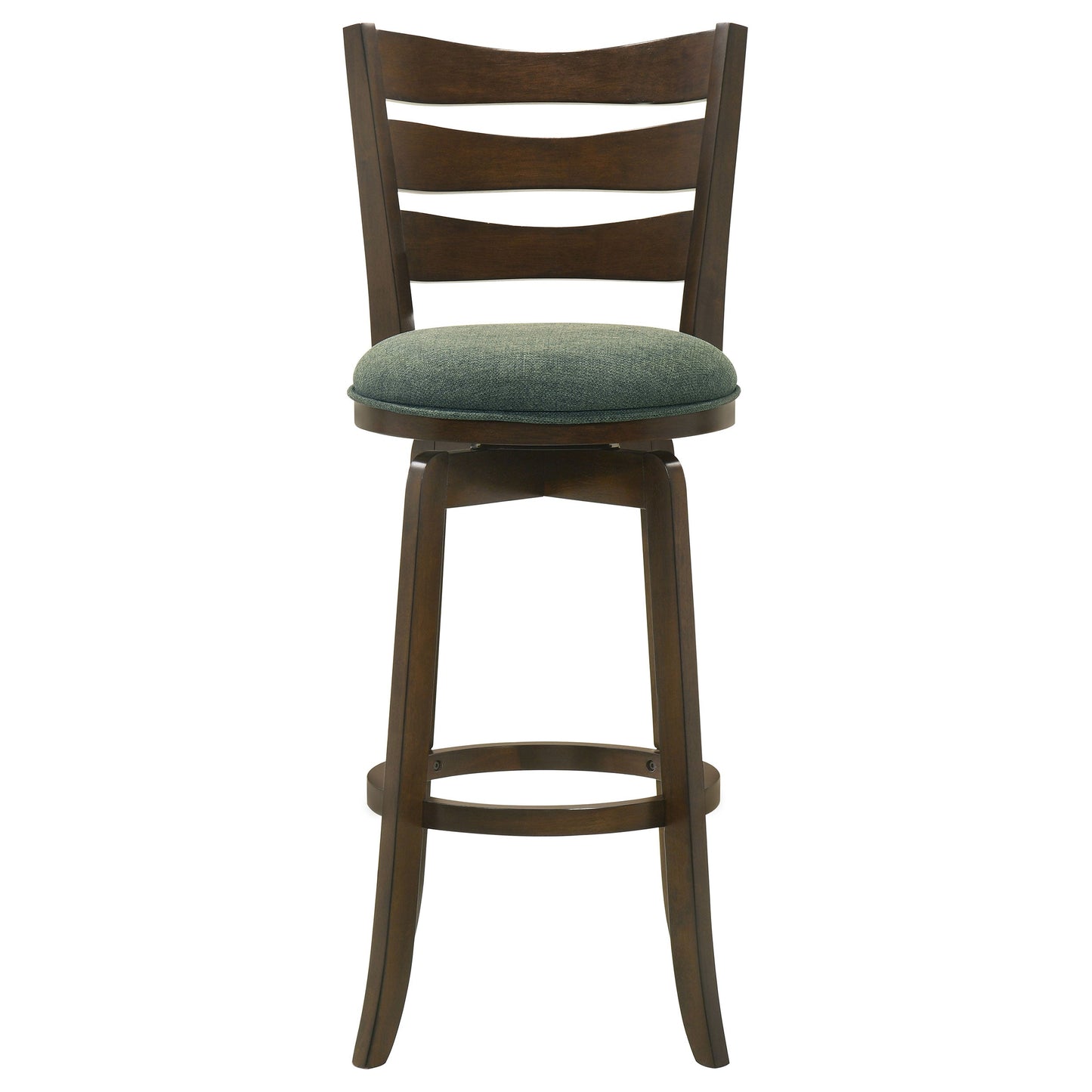 Murphy Ladder Back Counter Height Swivel Bar Stool Dark Cherry and Hunter Green