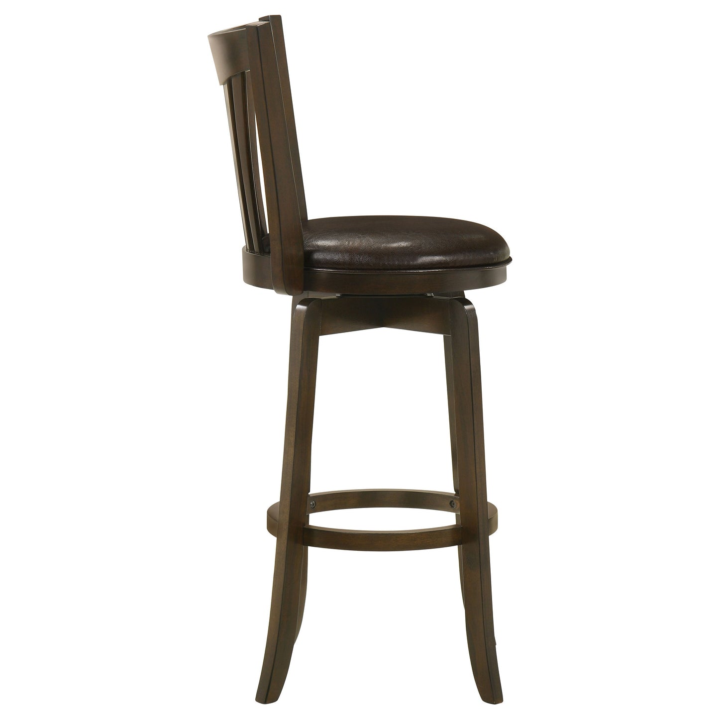 Lambert Counter Height Swivel Bar Stool with Upholstered Seat Dark Cherry