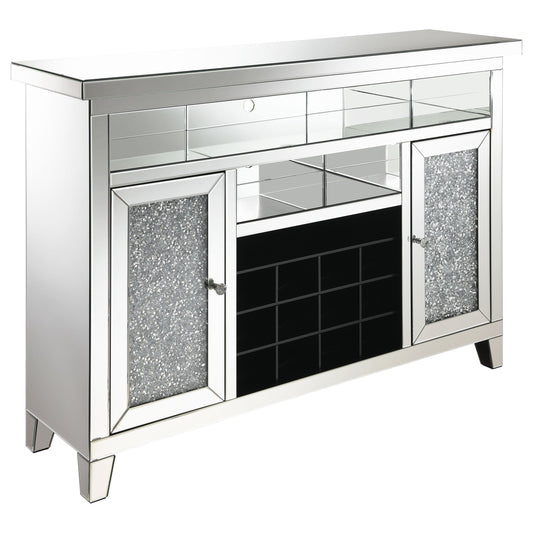 Melinda 2-door Wine Cabinet with Lighting Mirror