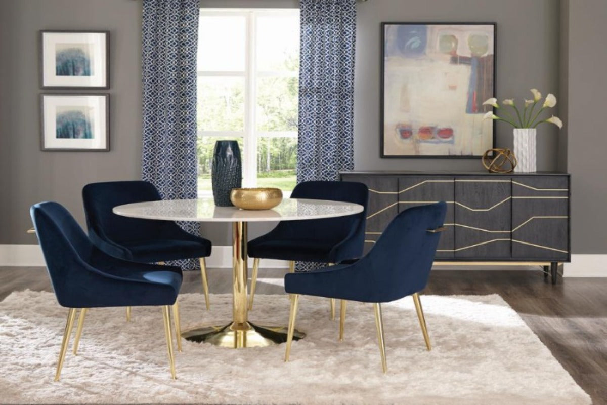 Blue and Gold Dining Set