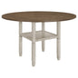 Sarasota Counter Height Table with Shelf Storage Nutmeg and Rustic Cream