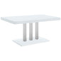 Brooklyn Rectangular Dining Table White High Gloss and Chrome