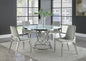 Italian-Inspired 5-piece Round Glass Top Dining Set