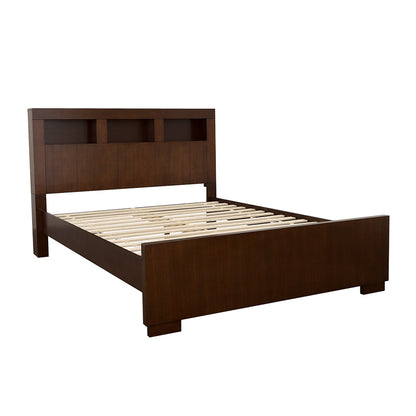 Jessica  Bed with Storage Headboard Cappuccino