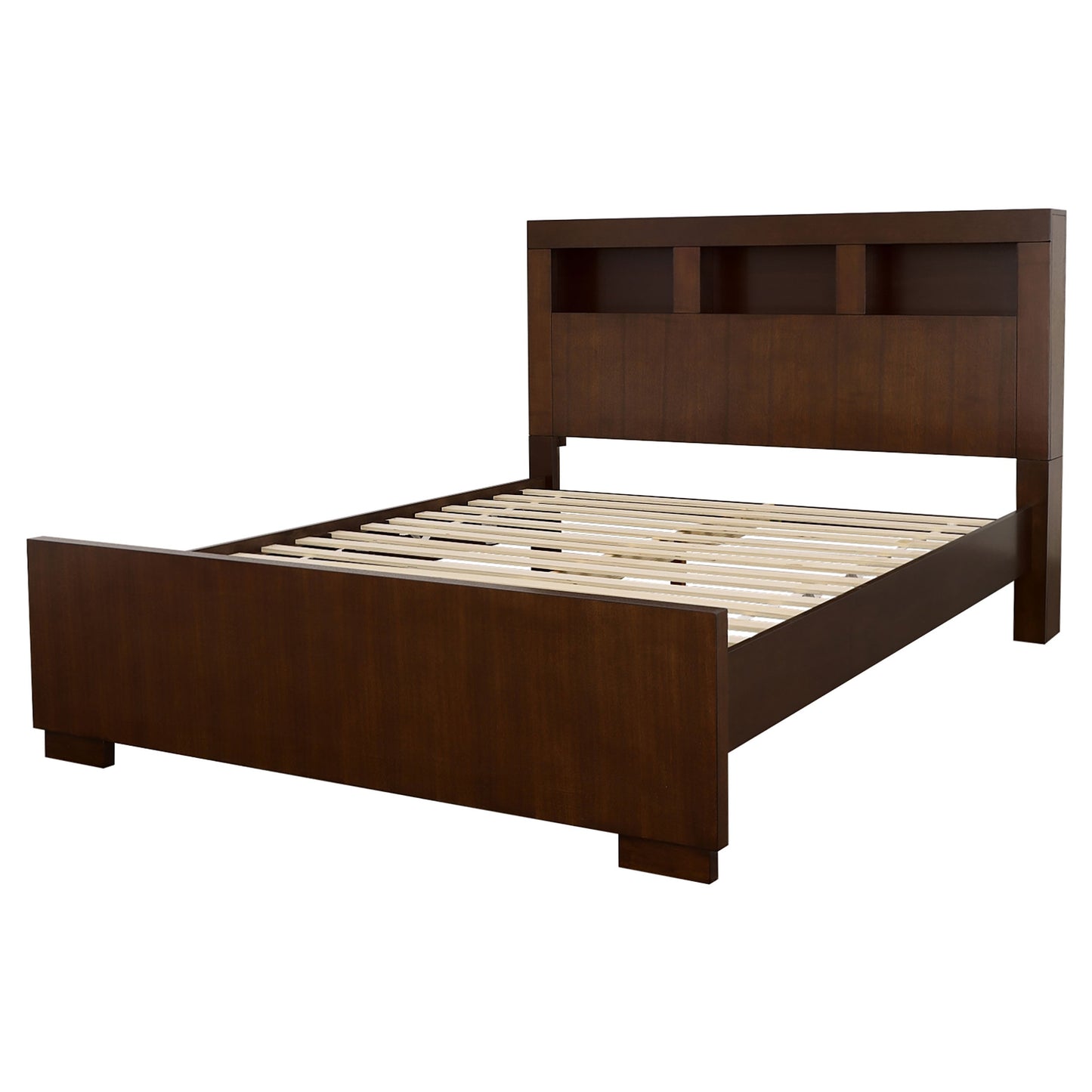 Jessica  Bed with Storage Headboard Cappuccino