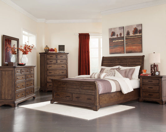 Elk Grove   Storage Bedroom Set Vintage Bourbon