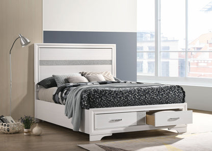 Miranda  2-drawer Storage Bed White