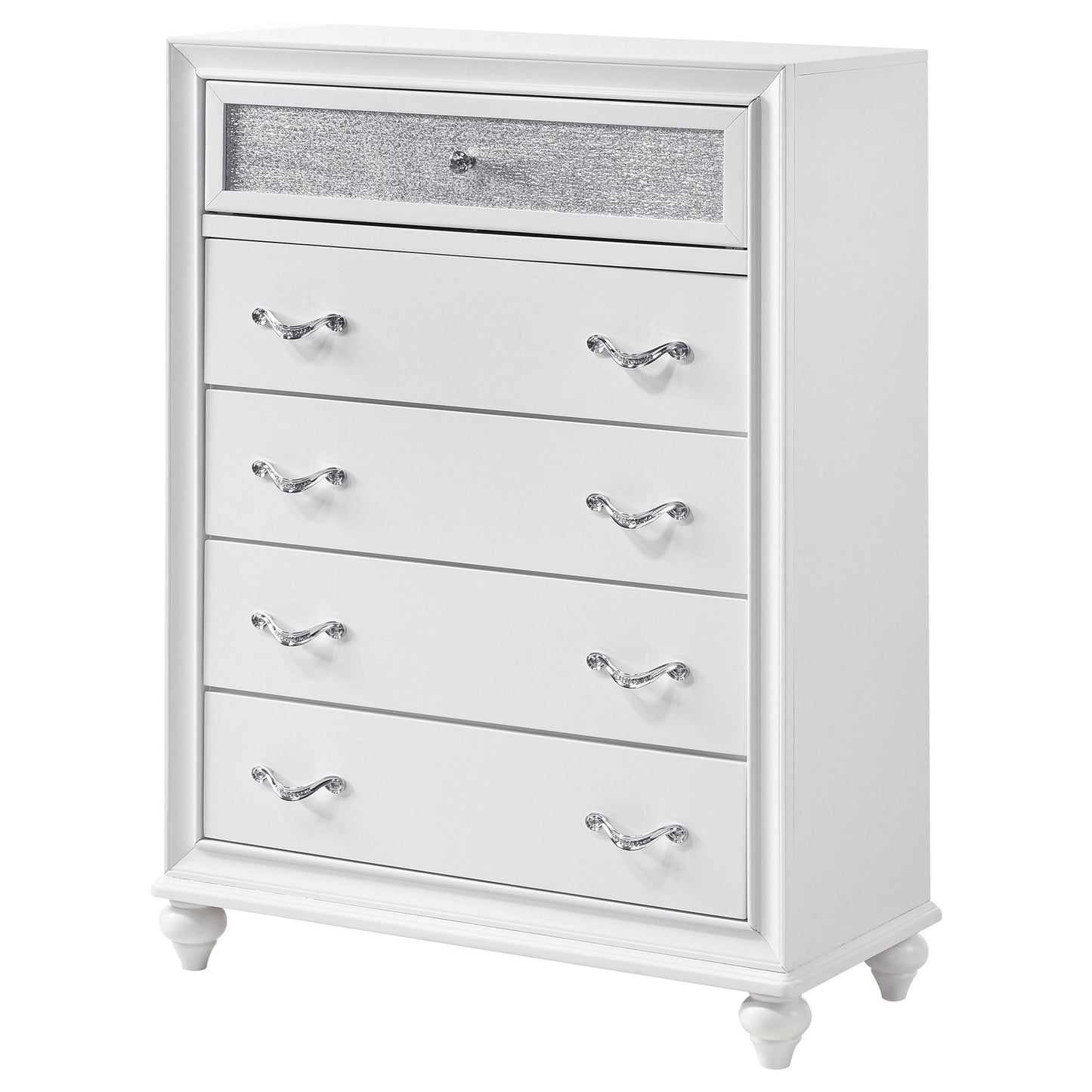 Barzini 5-drawer Chest White