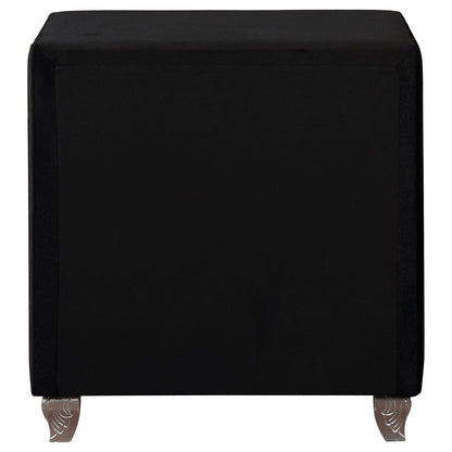 Deanna 2-drawer Rectangular Nightstand Black