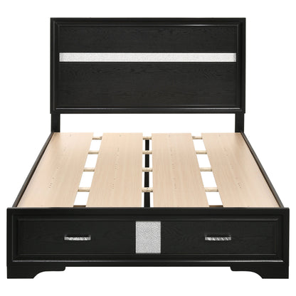 Miranda  2-drawer Storage Bed Black