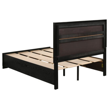 Miranda  2-drawer Storage Bed Black