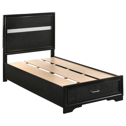 Miranda  2-drawer Storage Bed Black