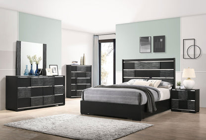 Blacktoft  Panel Bed Black