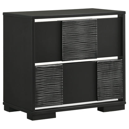 Blacktoft 2-drawer Nightstand Black