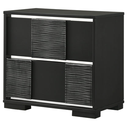 Blacktoft 2-drawer Nightstand Black